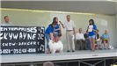 Dog and Family on Stage