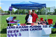 Lean a Hand Pledge to Cure Cancer Table