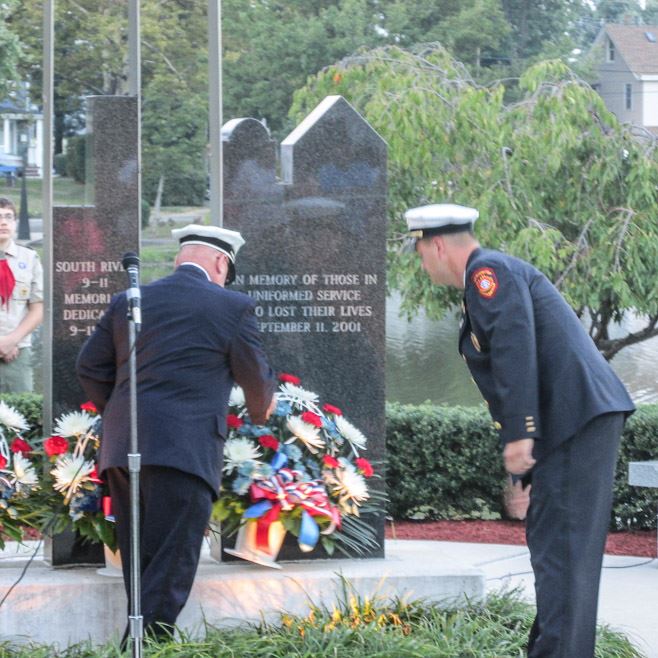Firefighters Paying Respect