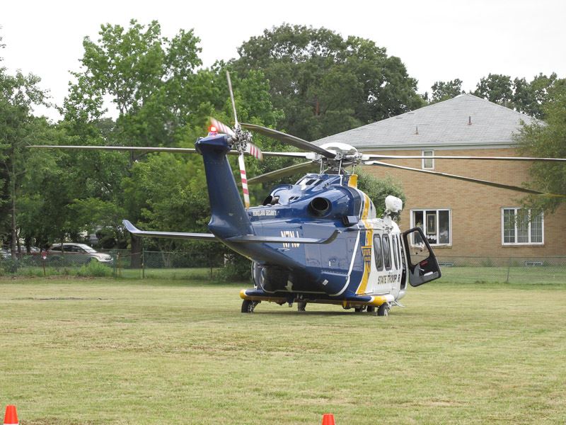 Back of Helicopter